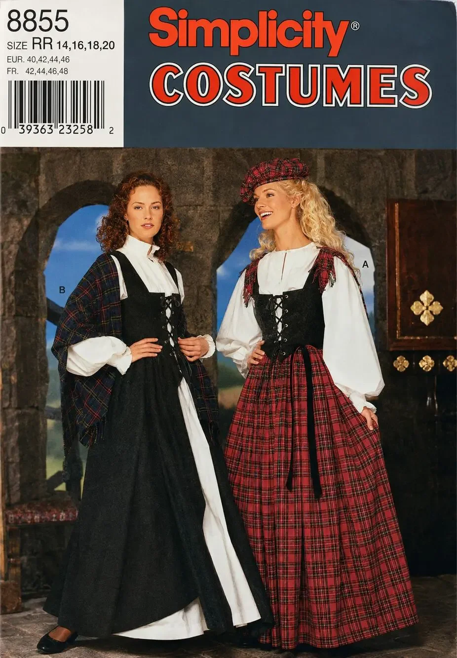 Simplicity Sewing Pattern 8855 Women's Costume Celtic Scottish Size 14-20 Uncut